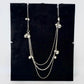 DIOR Silver Acorn Bead Chain Necklace