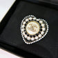 CHANEL CC Heart Brooch