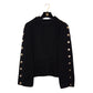 CHANEL Sweater with Gold CC buttons