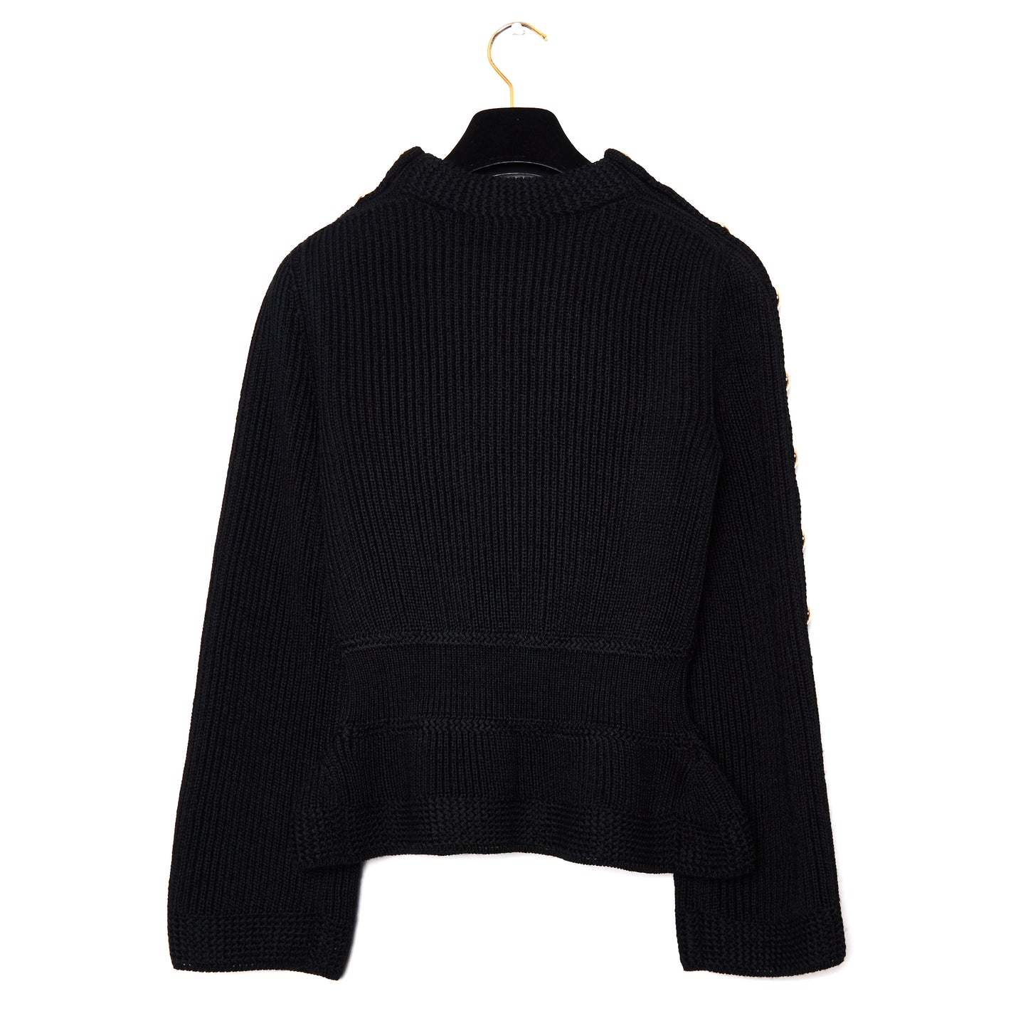 CHANEL Sweater with Gold CC buttons