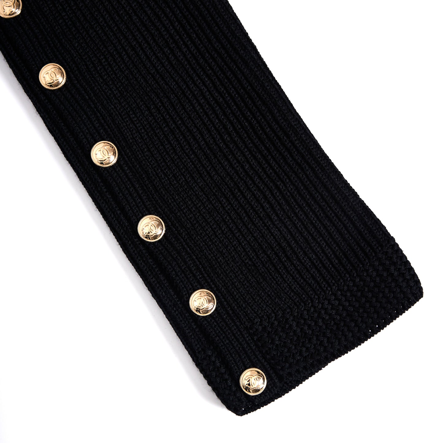 CHANEL Sweater with Gold CC buttons
