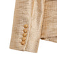 BALMAIN Gold Tweed Blazer