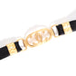 CHANEL Black and Gold 'CC' Double Belt