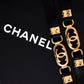 CHANEL Black and Gold 'CC' Double Belt