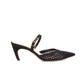 DIOR Capture Black Stiletto Mules