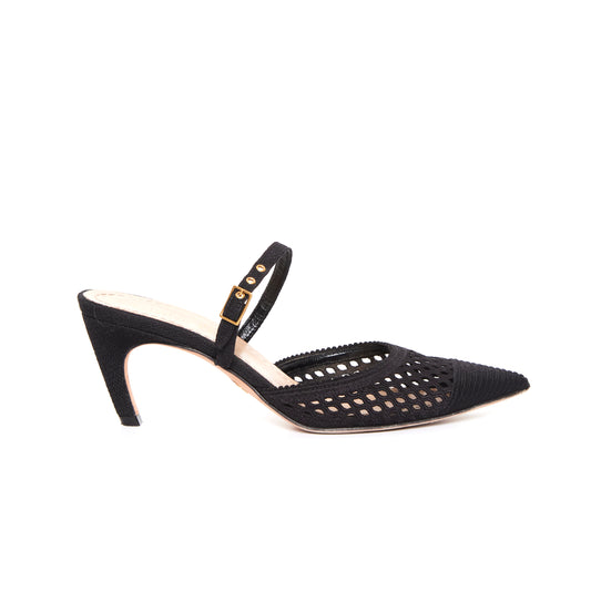 DIOR Capture Black Stiletto Mules