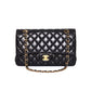 CHANEL Cla ssic Flap Medium Black Lambskin Leather Gold Hardware