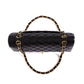 CHANEL Cla ssic Flap Medium Black Lambskin Leather Gold Hardware