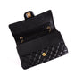 CHANEL Cla ssic Flap Medium Black Lambskin Leather Gold Hardware
