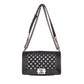 CHANEL Black Lambskin Quilted Old Medium Boy Flap Bag